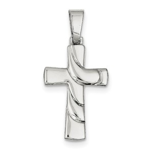 Sterling Silver Polished Cross Pendant