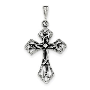 Sterling Silver Antiqued Cross Pendant