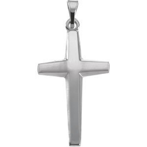 14K White Gold CROSS PENDANT