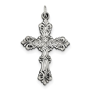 Sterling Silver Antiqued Cross Pendant