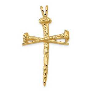14k Polished Cross Charm