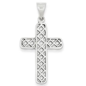 Sterling Silver Antiqued Cross Pendant