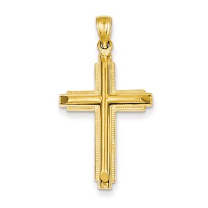 14k Polished Cross Pendant