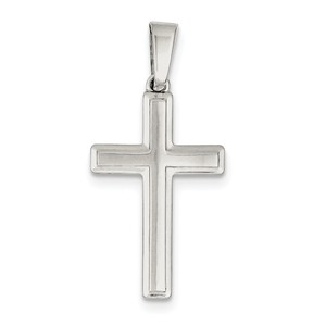 Sterling Silver Polished Cross Pendant