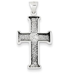 Sterling Silver Antiqued Cross Pendant