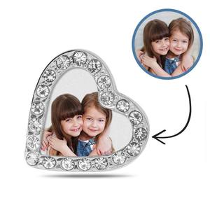 Additional Photo Engraved CZ Heart Charm