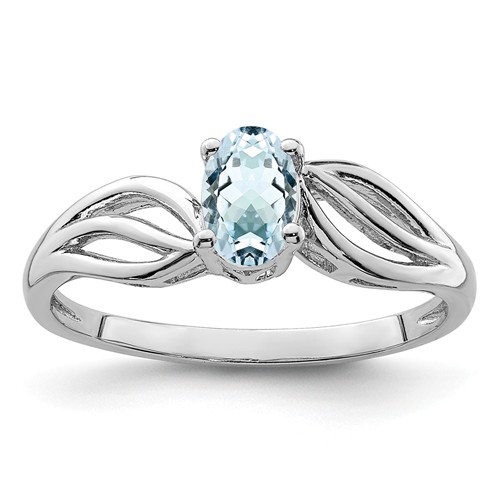 Sterling Silver Aquamarine Ring - PG100836