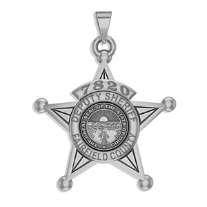 Personalized Ohio Sheriff Badge with Rank  Number   Dept 