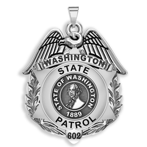 Personalized Washington State Patrol Badge with Rank and Number