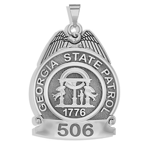 Personalized Georgia State Trooper Police Badge with Your Number