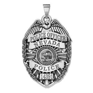 Personalized Nevada Police Badge with Your Rank  Number   Department