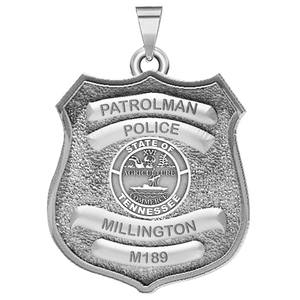 Personalized Millington Tennessee Police Badge with Rank and Number