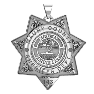 Personalized 7 Point Star Tennessee Sheriff Badge with Number and Department