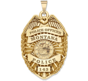 Personalized Montana Police Badge with Your Rank  Number   Department