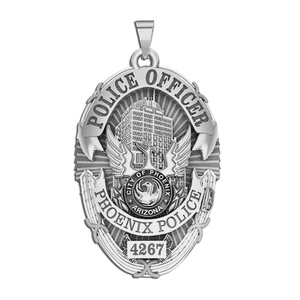Personalized Phoenix Arizona Police Badge with Your Rank and Number