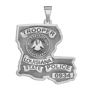 Personalized Louisiana State Trooper Badge with Rank and Number