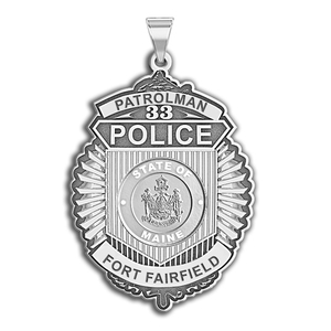 Personalized Maine Patrolman Badge with Your Department  Number   Rank