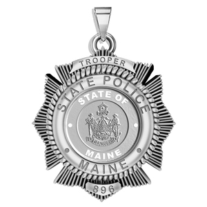 Personalized Maine Trooper Badge with Your Number