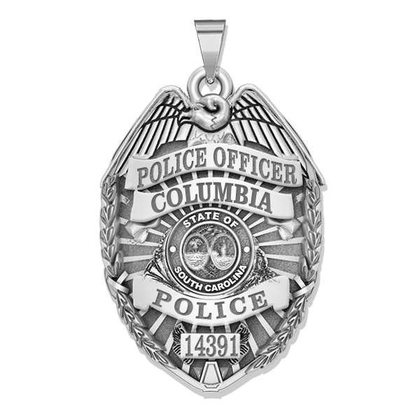 Personalized South Carolina Police Badge with Your Rank, Number