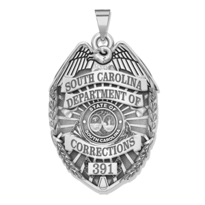 Personalized South Carolina Corrections Badge with Your Number