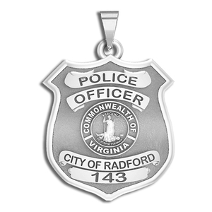 Personalized Radford Virginia Police Badge with Your Rank and Number