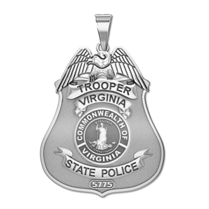 Personalized Virginia State Police Badge with Your Rank and Number