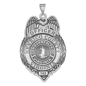 Personalized Henrico Virginia Police Badge with Your Rank and Number