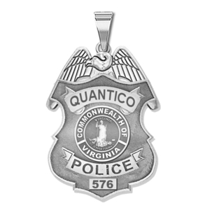 Personalized Quantico Virginia Police Badge with Your Rank and Number