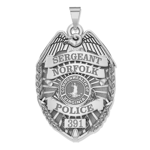 Personalized Virginia Police Badge with Your Rank  Number   Department