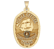 Personalized James City County Virginia Police Badge with Your Rank and Number