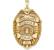 Personalized Virginia Police Badge with Your Rank  Number   Department