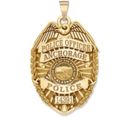 Personalized Alaska Police Badge with Your Rank  Number   Department