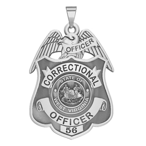 Personalized West Virginia Corrections Badge with Your Rank and Number