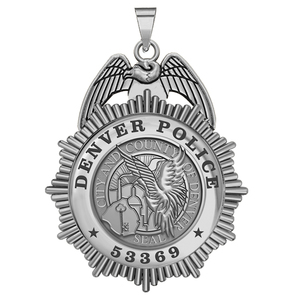 Personalized Denver Police Badge with Your Rank and Number