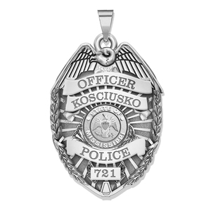 Personalized Mississippi Police Badge with Your Rank  Number   Department
