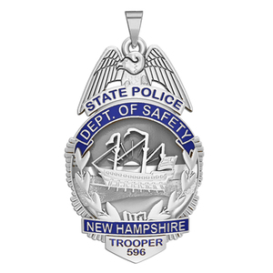 Personalized New Hampshire State Police Badge with Your Rank and Number