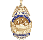 Personalized New Hampshire State Police Badge with Your Rank and Number