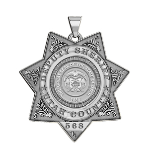 Personalized 7 Point Star Utah Sheriff Badge with Number