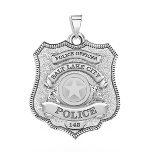 Personalized Salt Lake City Utah Police Badge with Your Rank and Number