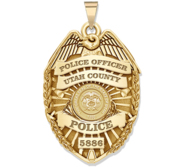 Personalized Utah Police Badge with Your Rank  Number   Department