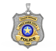 Personalized Salt Lake City Utah Police Badge with Your Rank and Number