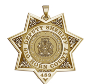 Personalized Wyoming Sheriff Badge  with Rank  Number and Dept