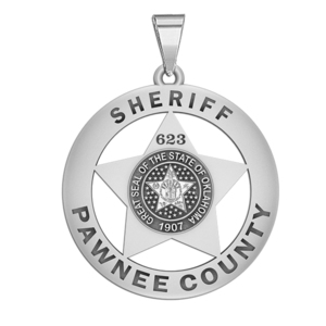Personalized Pawnee Oklahoma Badge with Rank  Number   Dept 