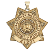 Personalized Hawaii Sheriff Badge with your Dept   Rank and Number