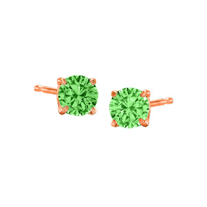 Pair of 5mm Emerald Stud Earrings