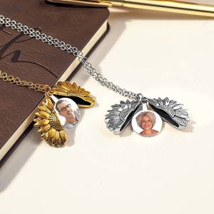 Exclusive Sunflower Photo Necklace   Chain