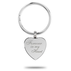 Heart Shape Forever In My Heart Cremation and Ash Vessel Keychain