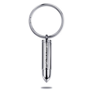 Bullet Shaped  Always in My Heart  Cremation and Ash Vessel Keychain
