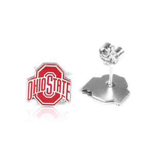 Pair Of Ohio State Logo Color Earrings