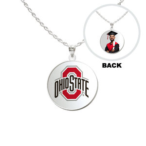 Ohio State University Logo with Photo Necklace